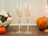 Бокал-флюте для шампанского "Осень". Фото 000.