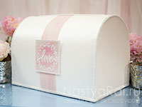 Коробка для конвертов "Розовая акварель". Фото 000.