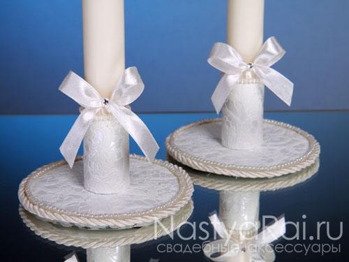 Фото. Свадебные свечи «Люкс» - белые.