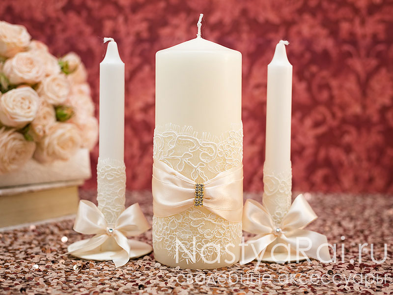 Фото. Свадебные свечи "Лион".