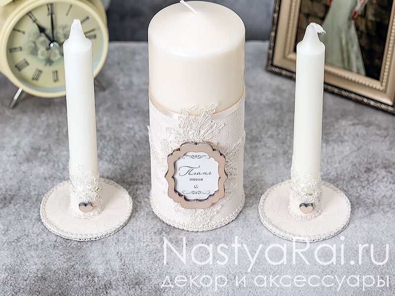 Фото. Набор свадебных свечей - коллекция "Мелодия любви".