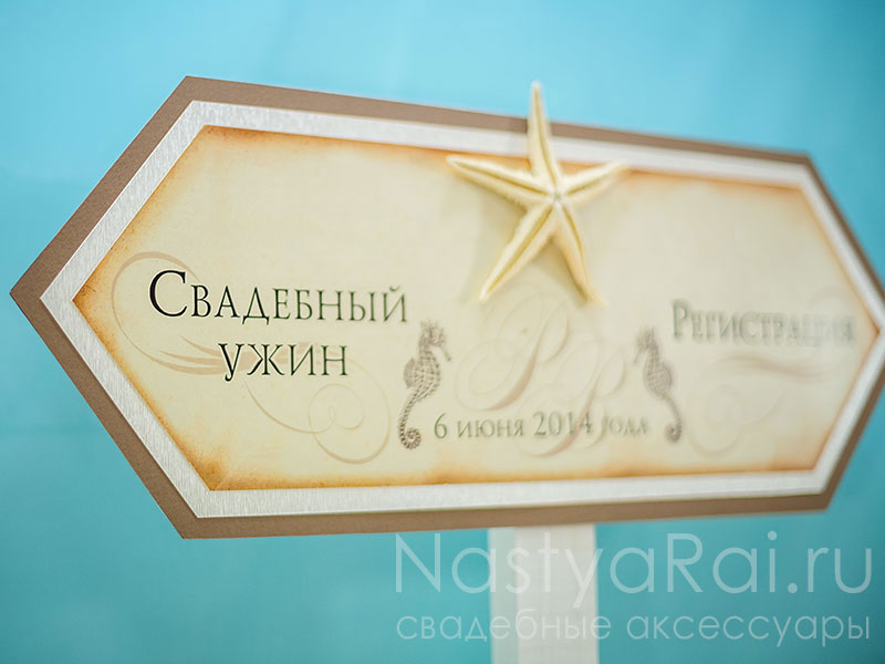Фото. Табличка-указатель в морском стиле "Кипр".