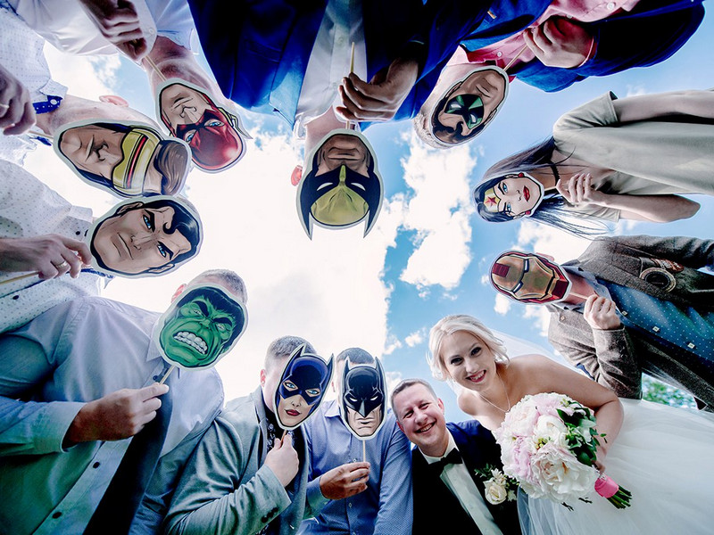 Фото. Набор из 10 масок супергероев.