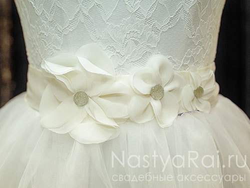 Пояс для свадебного платья "Бали"