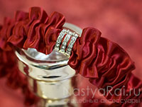 Подвязка невесты "Рубин". Фото 000.