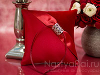 Подушечка для свадебной церемонии "Рубин". Фото 000.