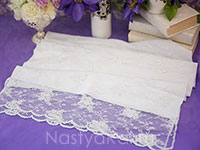 Кружевной рушник для свадьбы. Белый. Фото 000.