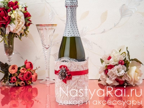 Свадебное украшение на шампанское - коллекция «Триумф»