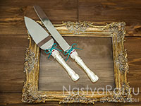 Нож и лопатка для торта "Бохо". Фото 000.