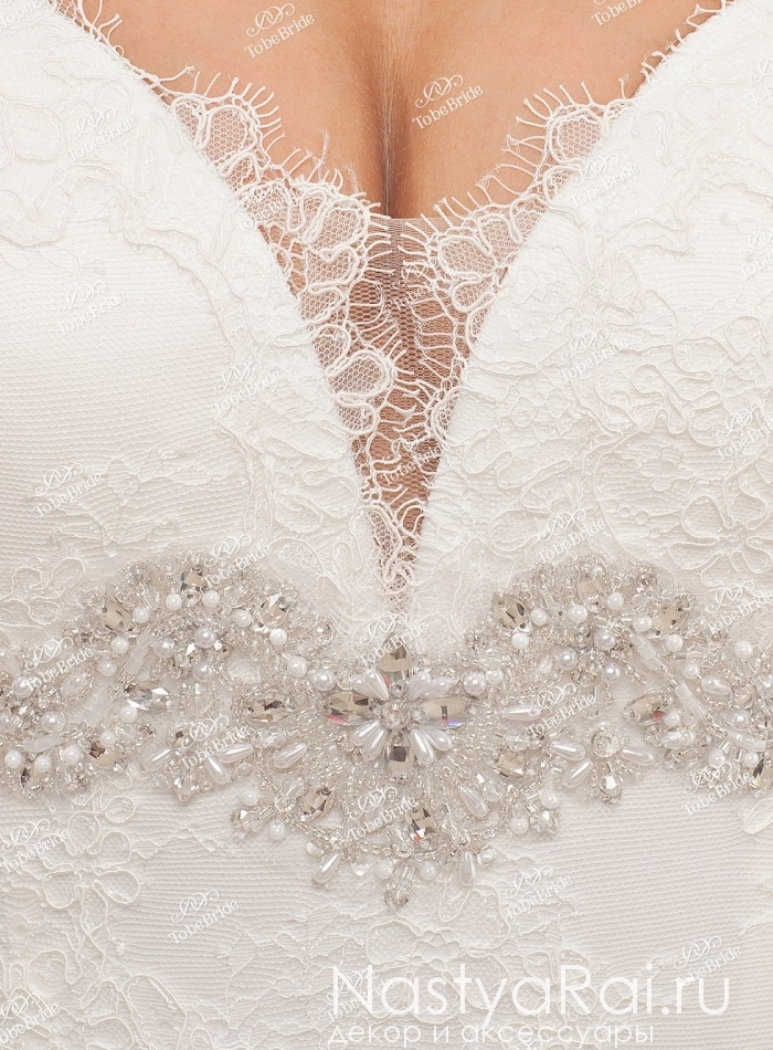 Фото. Свадебное платье фасона русалка со шлейфом SL0164.