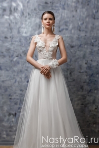 Открытое свадебное платье ZOF004. Фото 000.