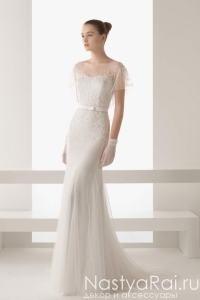 Свадебное платье-русалка с пайетками ROSA CLARA 8K08. Фото 000.