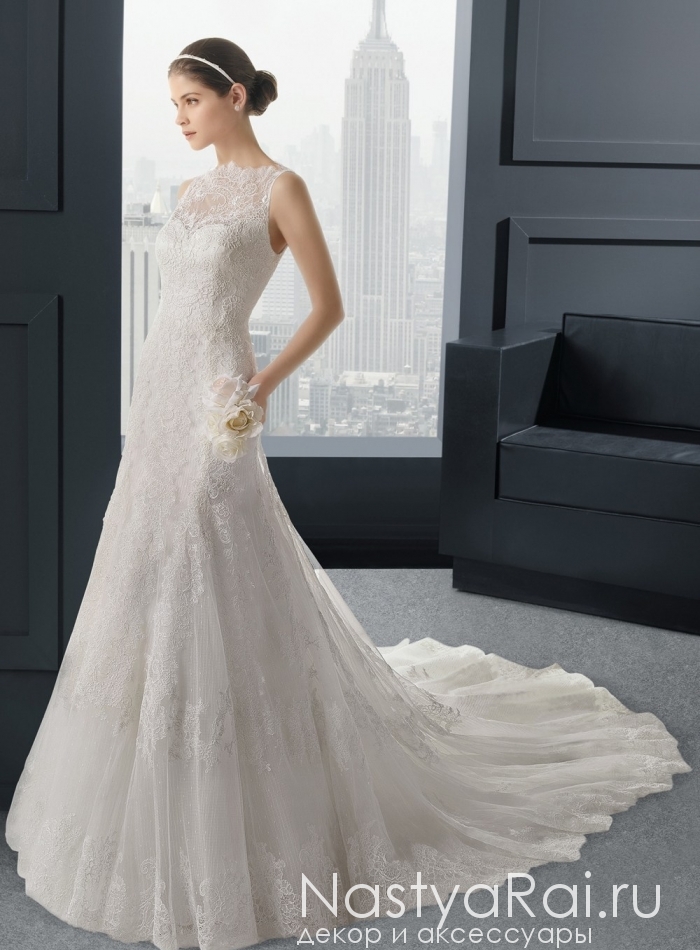 Фото. Кружевное свадебное платье-русалка ROSA CLARA 7A88.