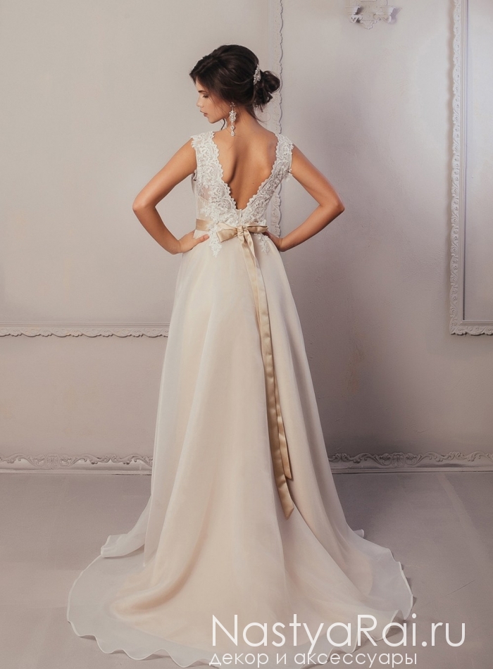 Фото. Свадебное платье из органзы ZCD006.