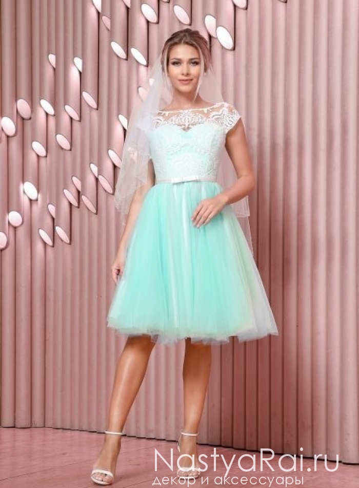 Фото. Коктейльное платье с пышной юбкой ZEK026B.