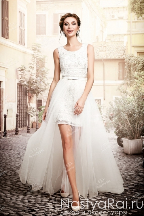 Свадебное платье-трансформер без рукавов PP001