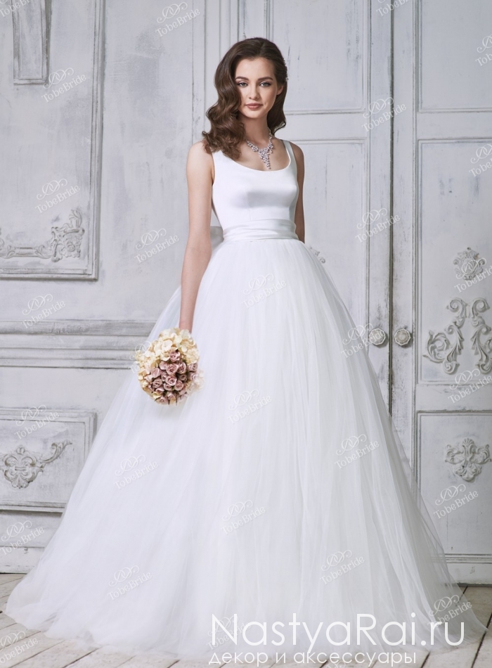 Платье Пышное свадебное платье с бантом NS013