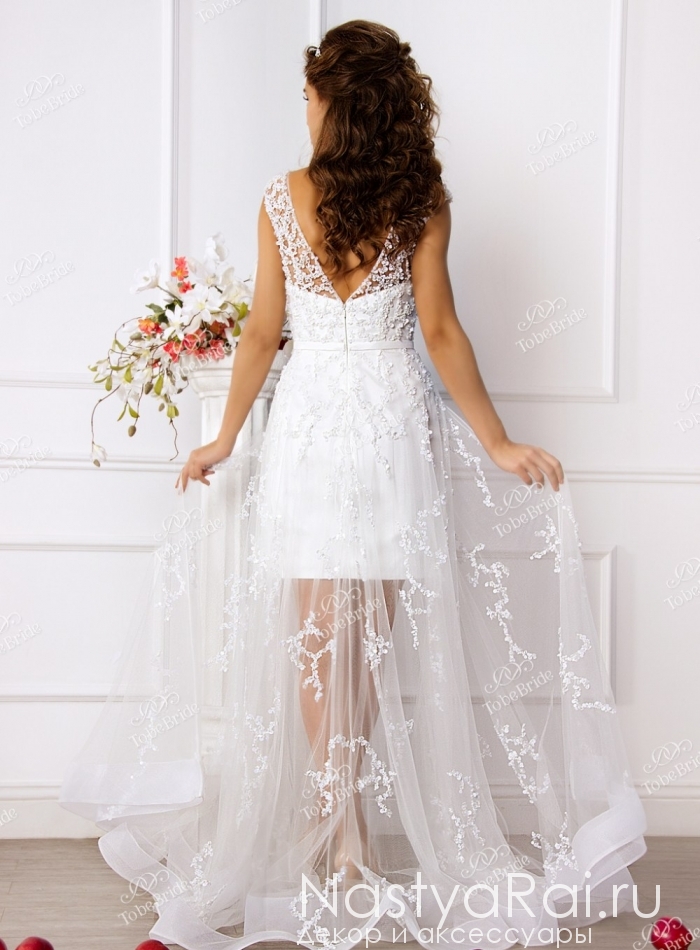 Фото. Короткое свадебное платье CH001.