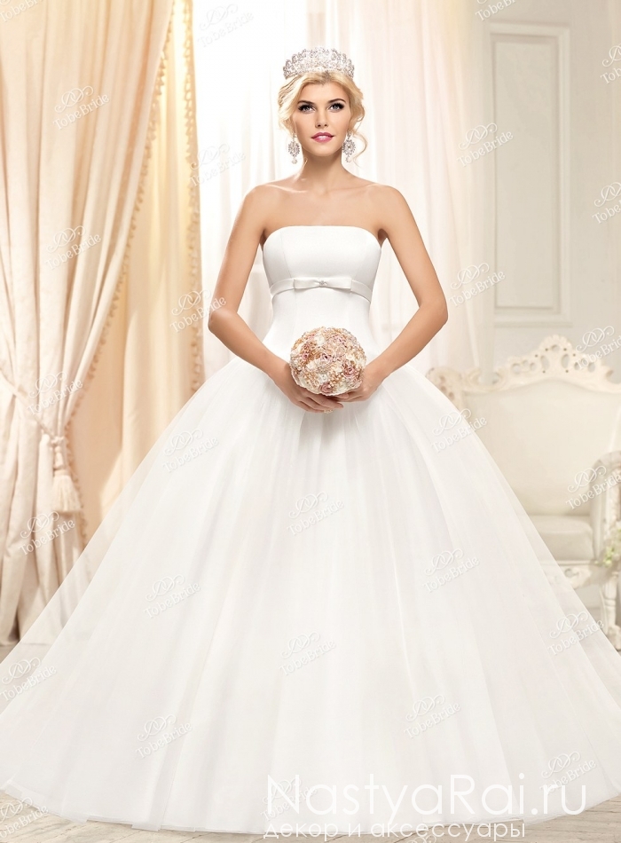 Фото. Пышное белое свадебное платье PD0007.
