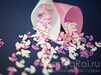 Конфетти розовые зонтики. Фото 000.